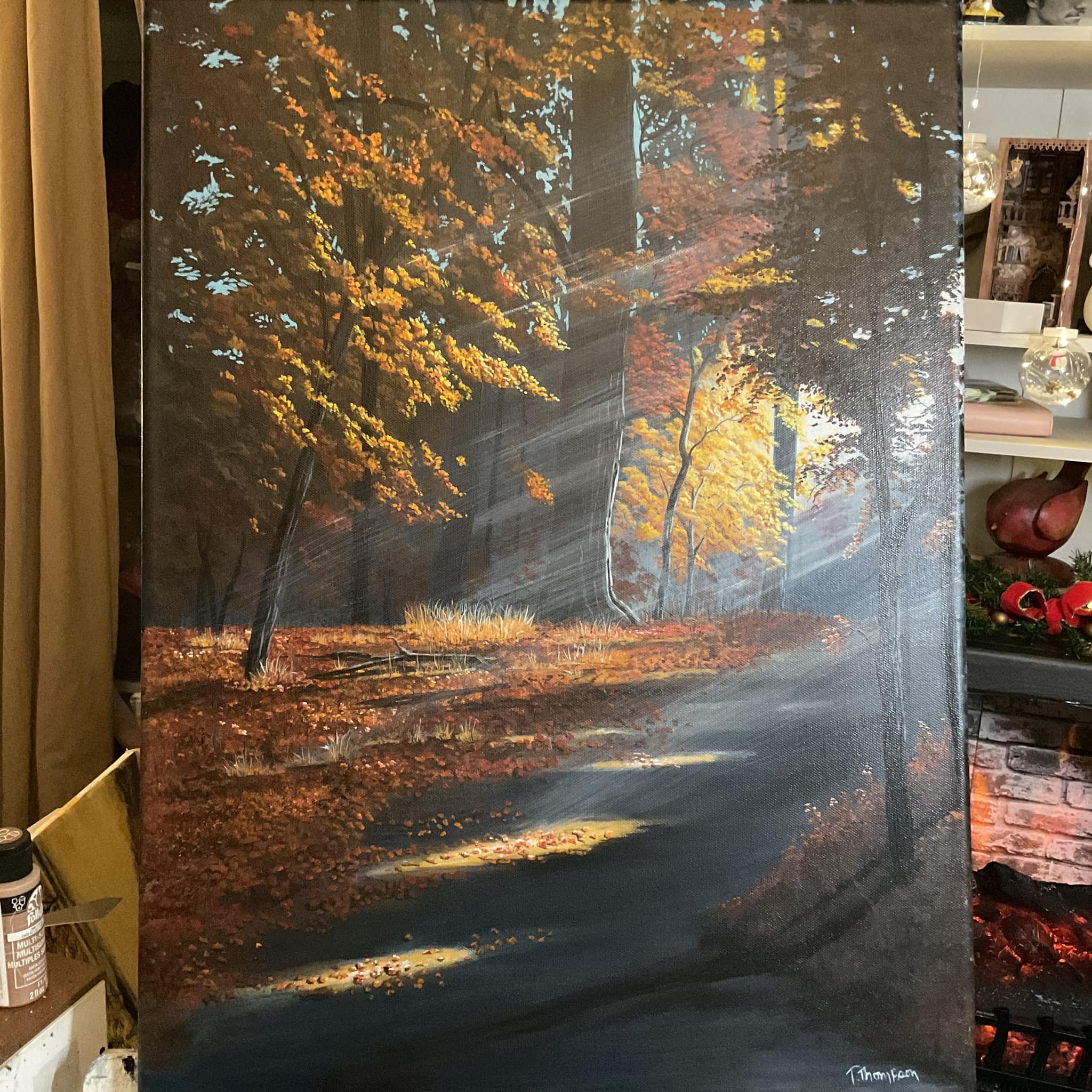 A Quiet Trail — autumn forest path with sunbeams